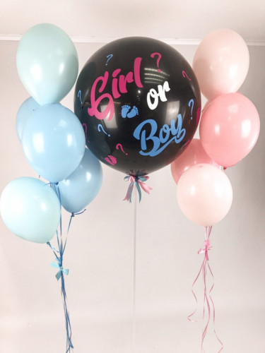 Композиція гелієвих кульок на Gender party